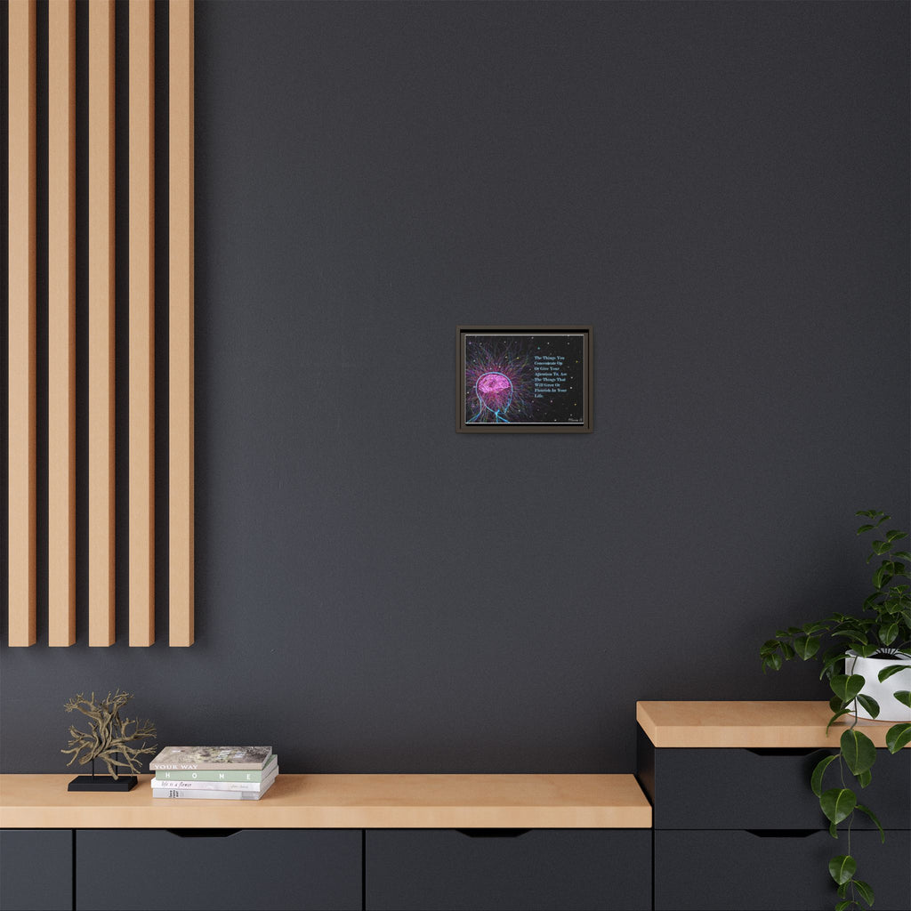 Inspirational Framed Canvas Wall Art, Motivational Decor, Positive Quotes Artwork, Mindfulness Gift, Office Wall Decoration