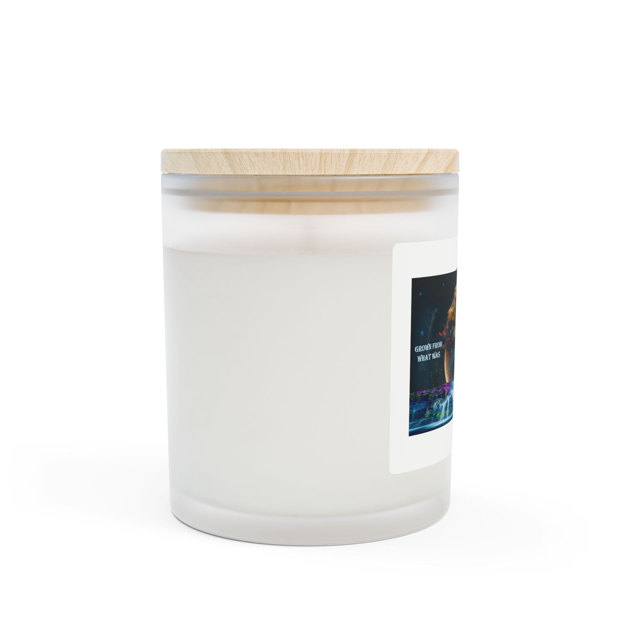 Frosted Glass Candle with Inspirational Tree Design, Soothing Aromatic Decor, Perfect Gift for Meditation, Home Fragrance, Relaxation