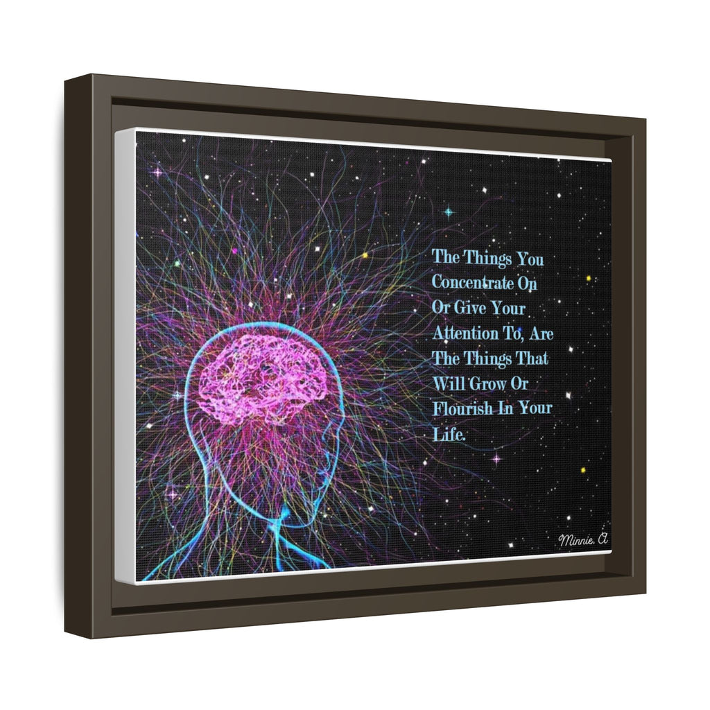 Inspirational Framed Canvas Wall Art, Motivational Decor, Positive Quotes Artwork, Mindfulness Gift, Office Wall Decoration