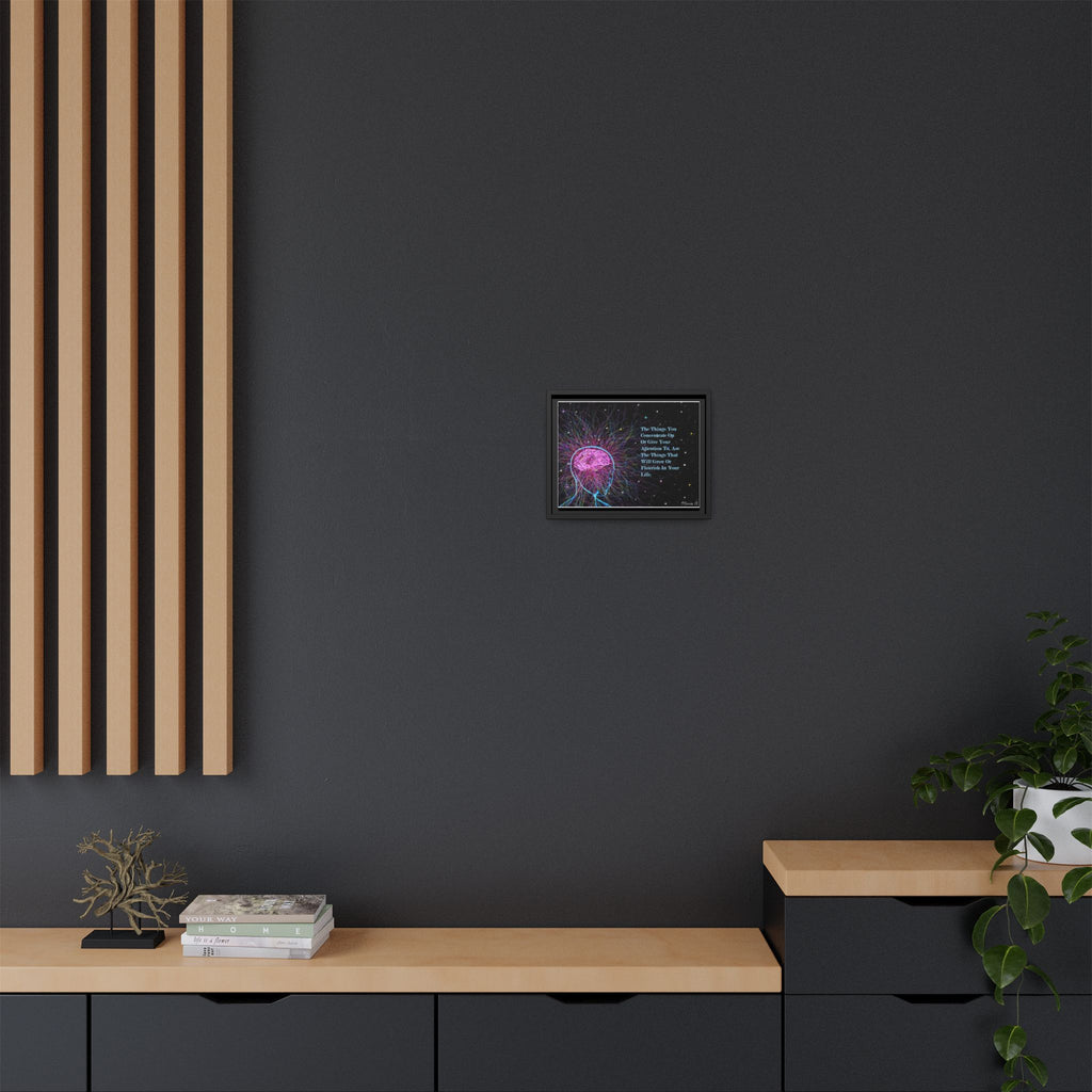 Inspirational Framed Canvas Wall Art, Motivational Decor, Positive Quotes Artwork, Mindfulness Gift, Office Wall Decoration