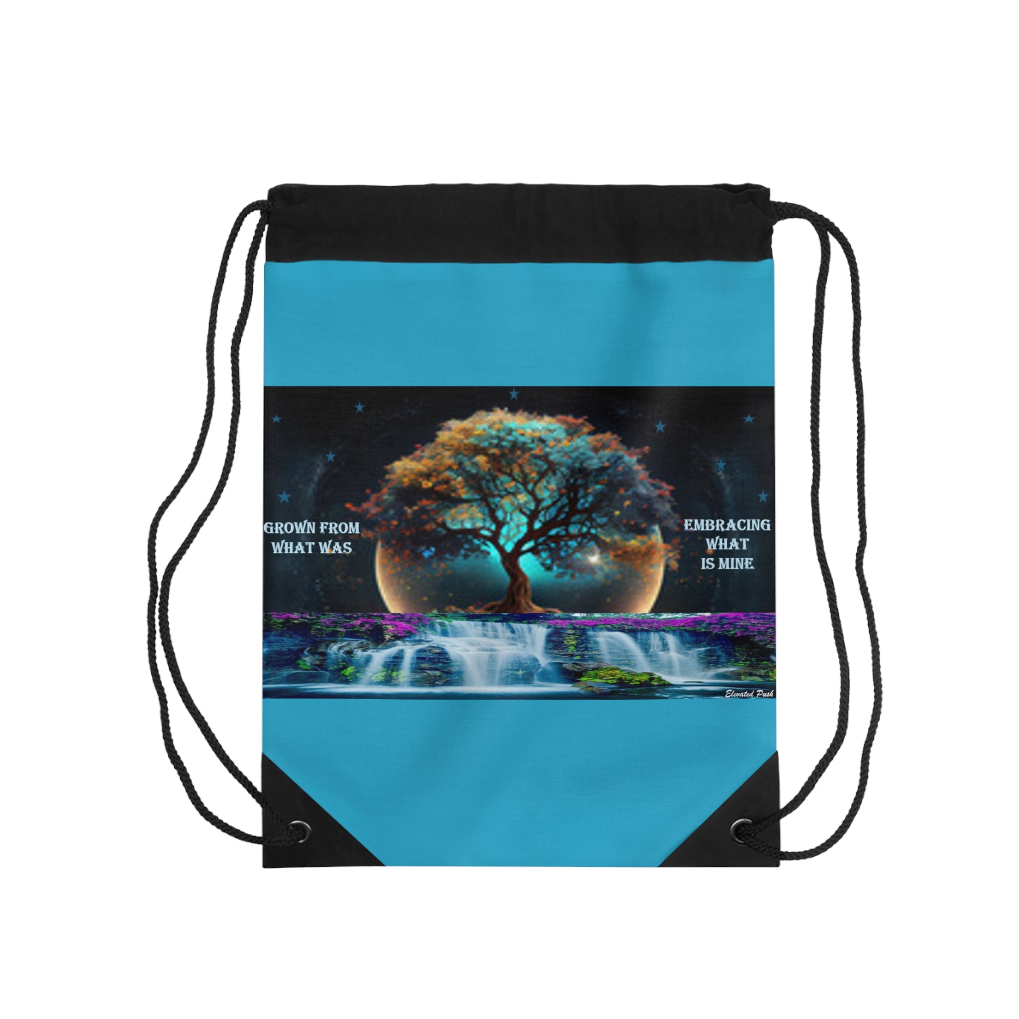 Cosmic Tree Drawstring Bag | Spiritual Tote, Yoga Bag, Nature Lover Gift, Meditation Accessory, Eco-friendly Gym Bag