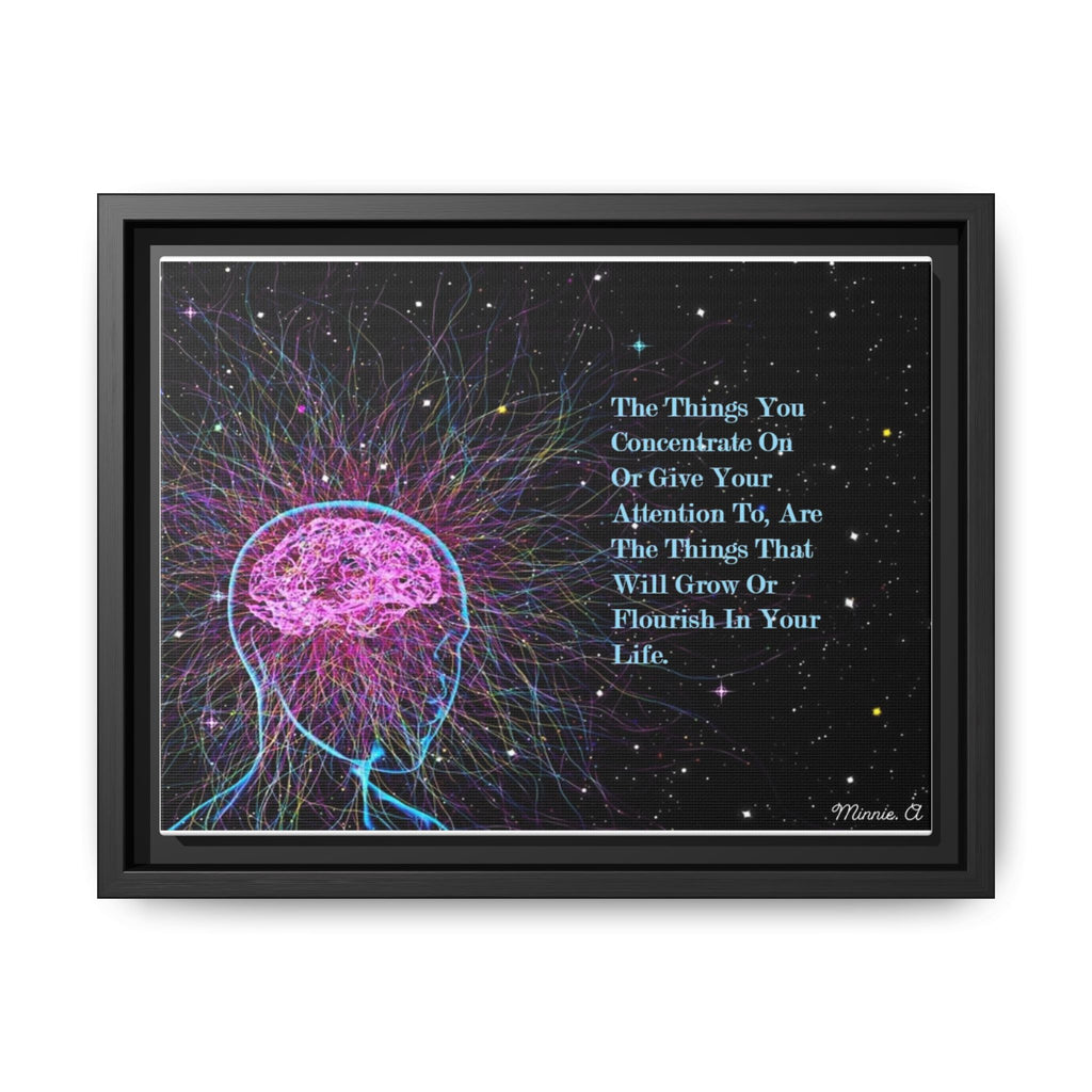 Inspirational Framed Canvas Wall Art, Motivational Decor, Positive Quotes Artwork, Mindfulness Gift, Office Wall Decoration