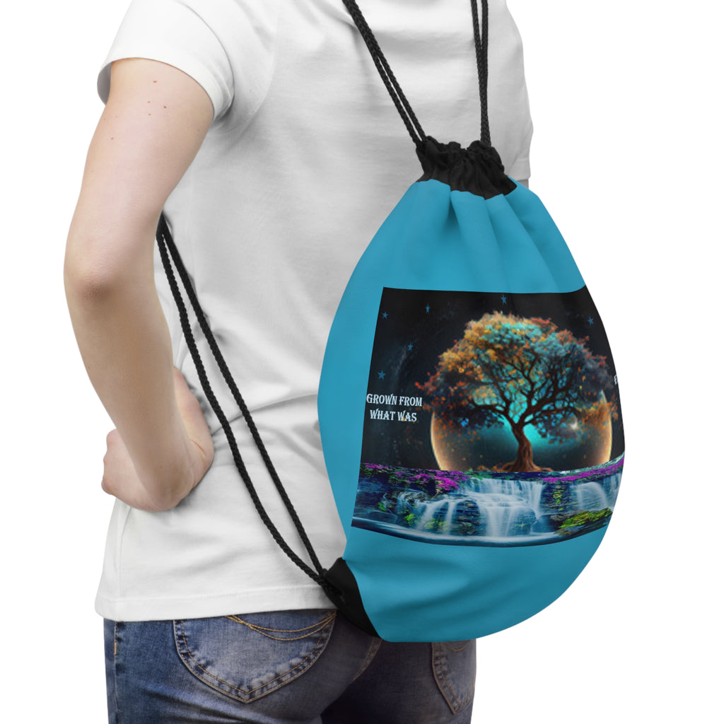 Cosmic Tree Drawstring Bag | Spiritual Tote, Yoga Bag, Nature Lover Gift, Meditation Accessory, Eco-friendly Gym Bag
