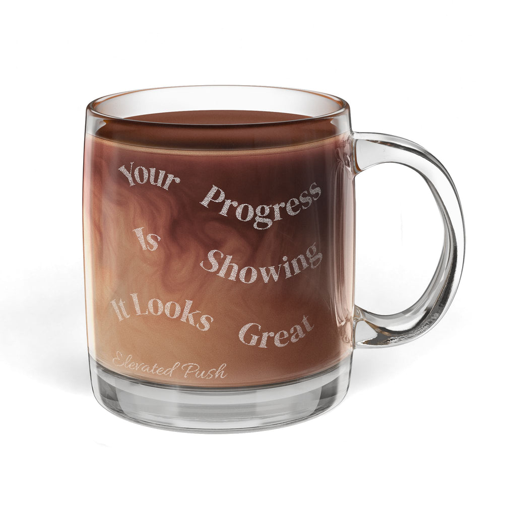 Engraved Motivational Coffee Mug, Inspirational Drinkware for Home, Office Gift, Graduation, Encouragement, Progress Quotes