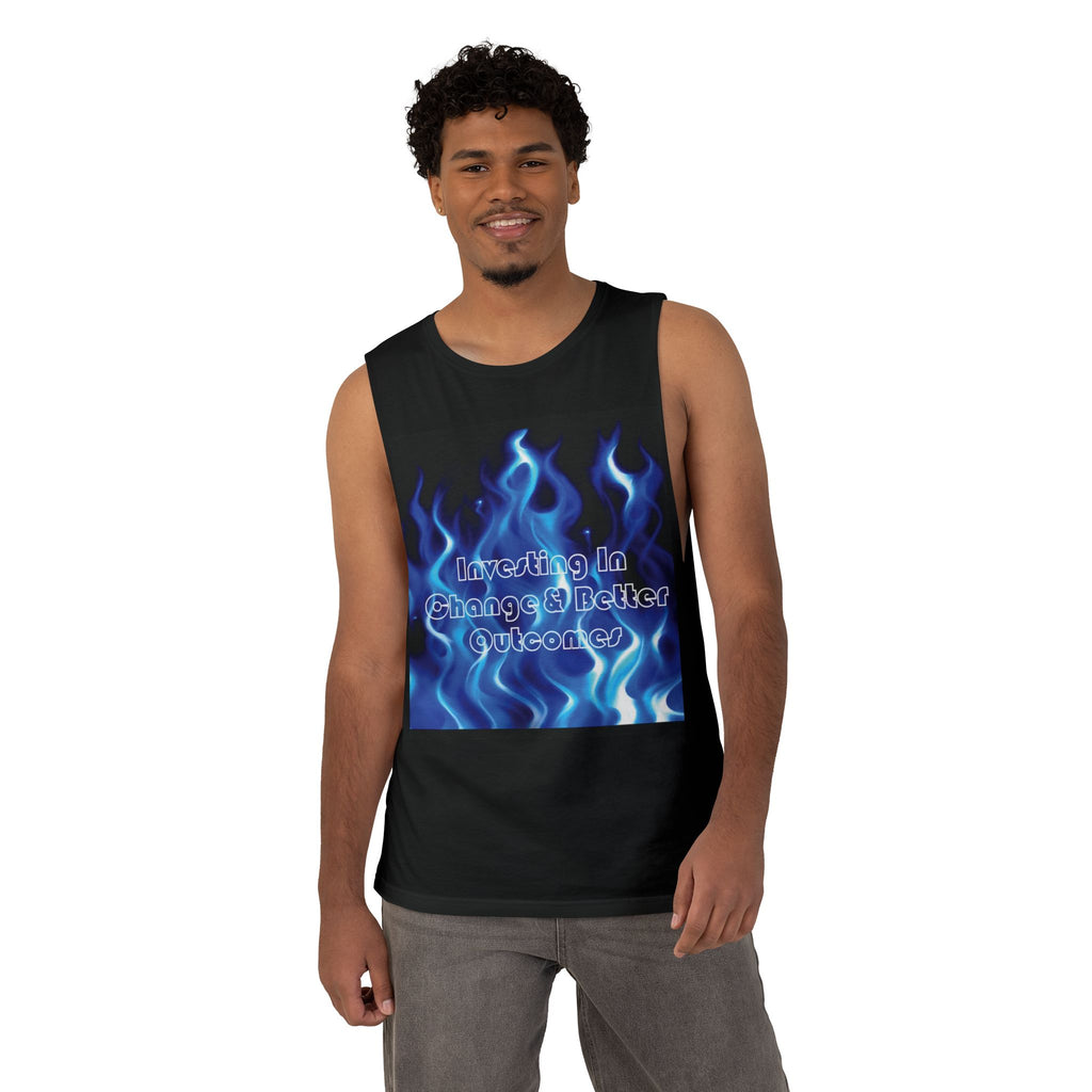 Investing in Change Unisex Tank Top, Motivational Workout Shirt, Summer Activewear, Gift for Entrepreneurs, Positive Vibes Apparel