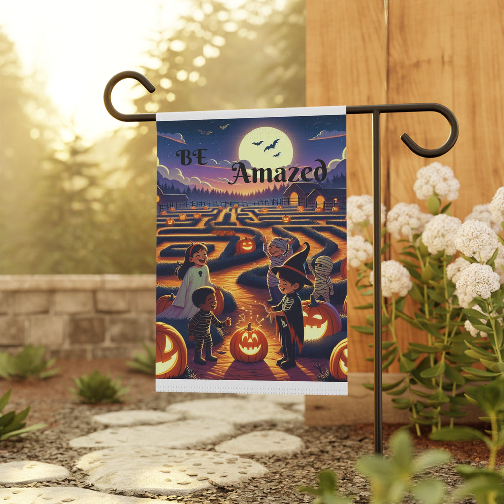 Halloween Garden Banner, Spooky Outdoor Decor, Fall Yard Decoration, Seasonal Home Accent, Trick or Treat Flag