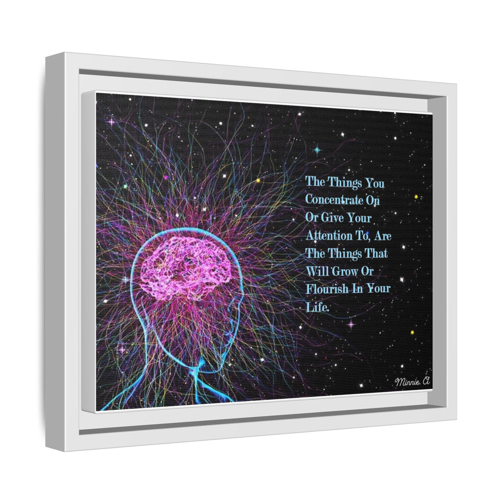 Inspirational Framed Canvas Wall Art, Motivational Decor, Positive Quotes Artwork, Mindfulness Gift, Office Wall Decoration