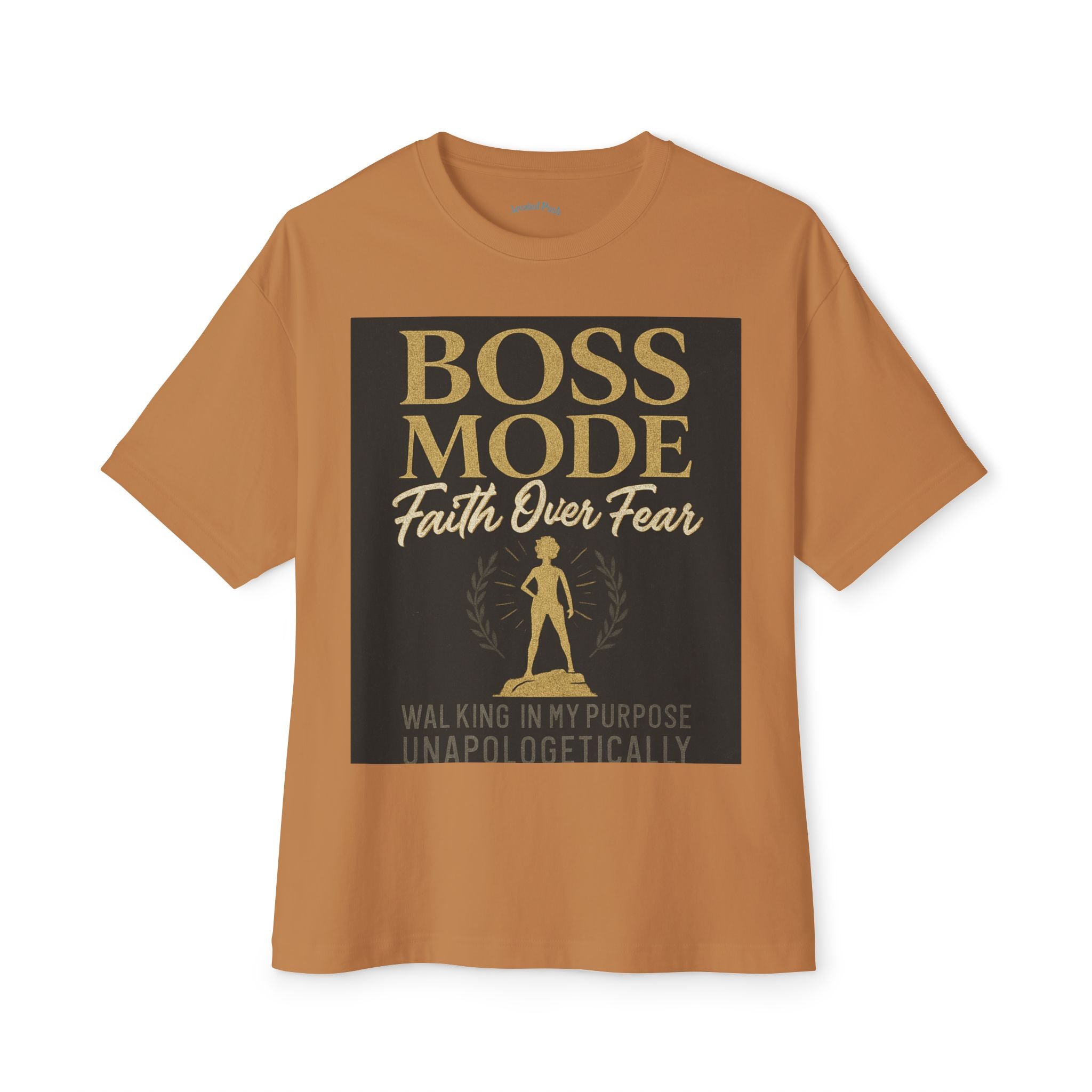 Boss Mode Oversized Tee - Faith Over Fear